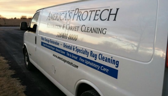 America's Protech white van with lettering