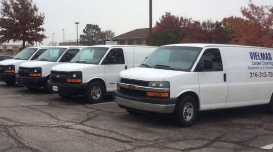 Vielma's carpet cleaning vans