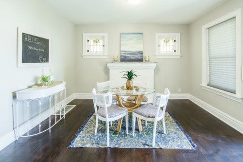 staged dining room free of personal items